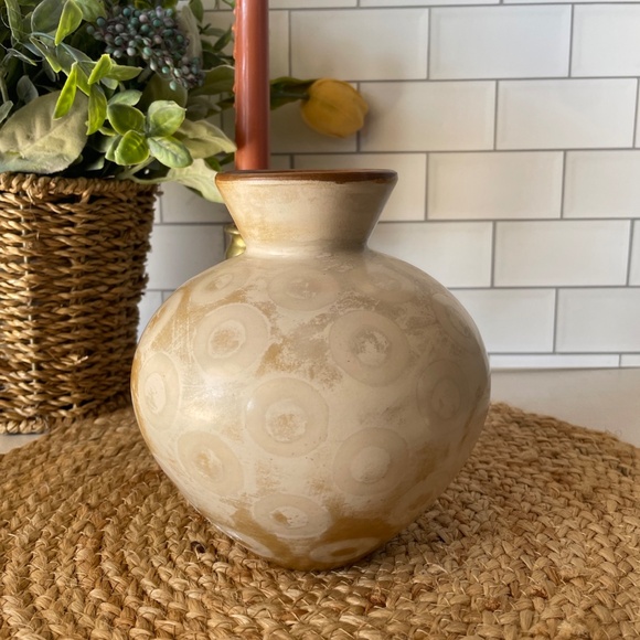 Peru Valeriano Pottery Jacinto Chiroque Chulucanas Ceramic Vase Neutral Circle - Picture 5 of 5